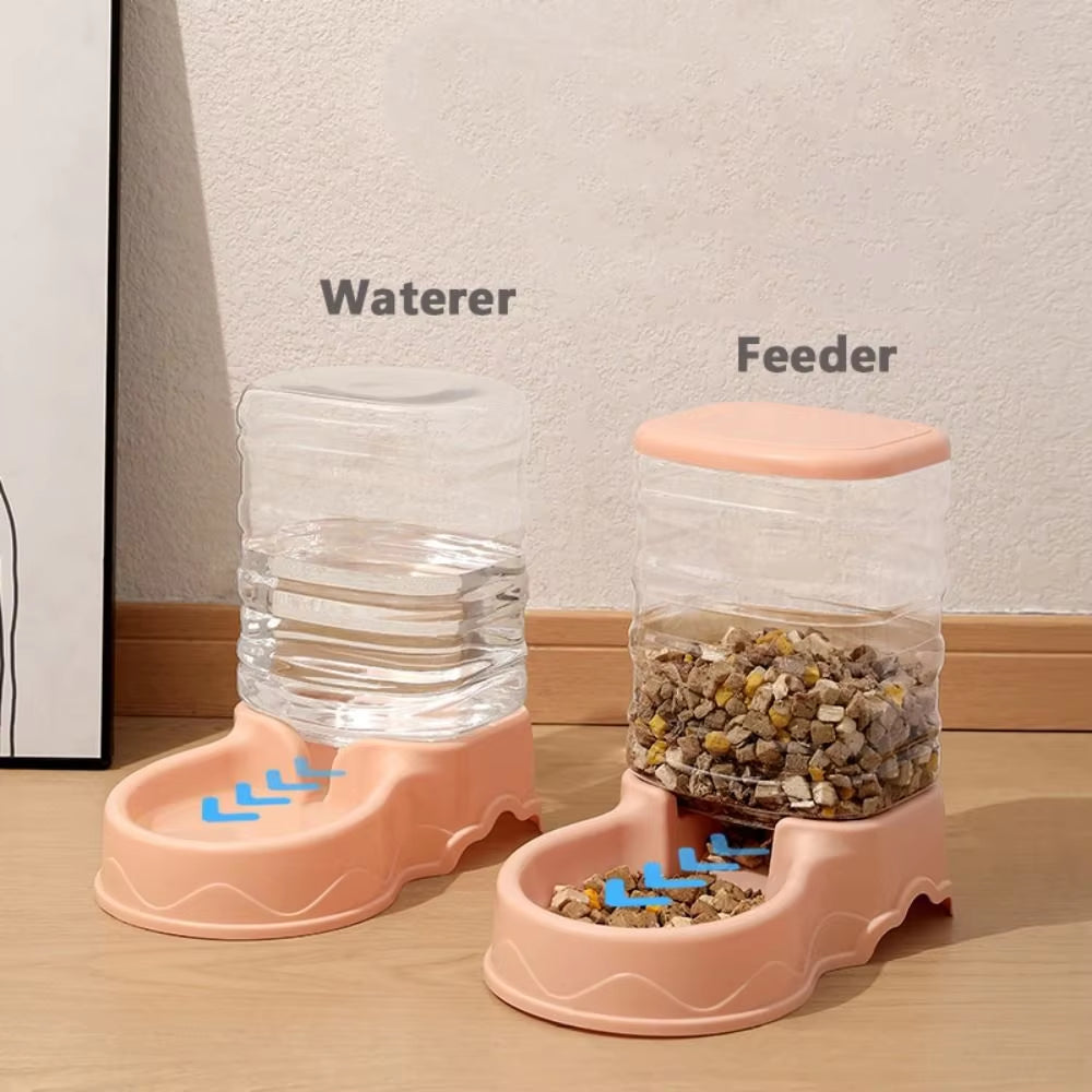 3.8L PP Material Pet Feeder Pet Water Fountain Drink Bowl Automatic Pet Feeder Large Cat Dog Food Dispenser