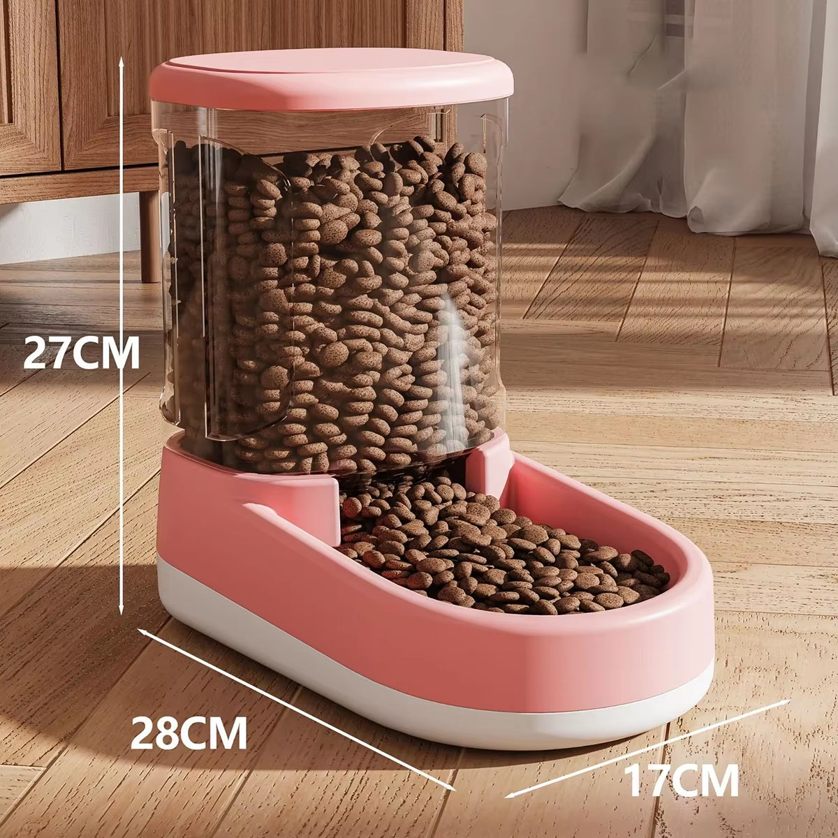 3.8L Large Capacity Pet Feeder Water Dispenser Food Grade PP Material anti Slip Bottom Design for Dog Feeding