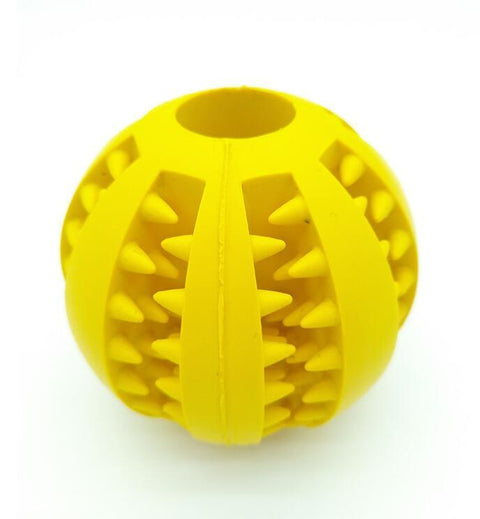 Pet Slow Feeder Dog Toy - Cute Rubber Ball for Interactive Play