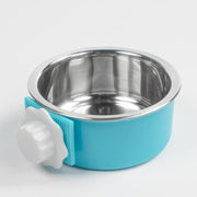 Stainless Steel Dog Fixed Cat Bowl Cat Bowl Dog Cage  Water Anti-Overturning Dog