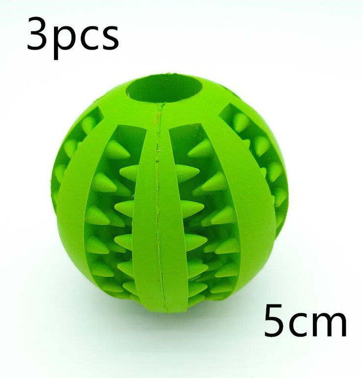 Pet Slow Feeder Dog Toy - Cute Rubber Ball for Interactive Play