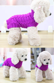 Cashmere Twisted Rope Pet Sweater – Stylish Wool Dog Clothes for All Sizes