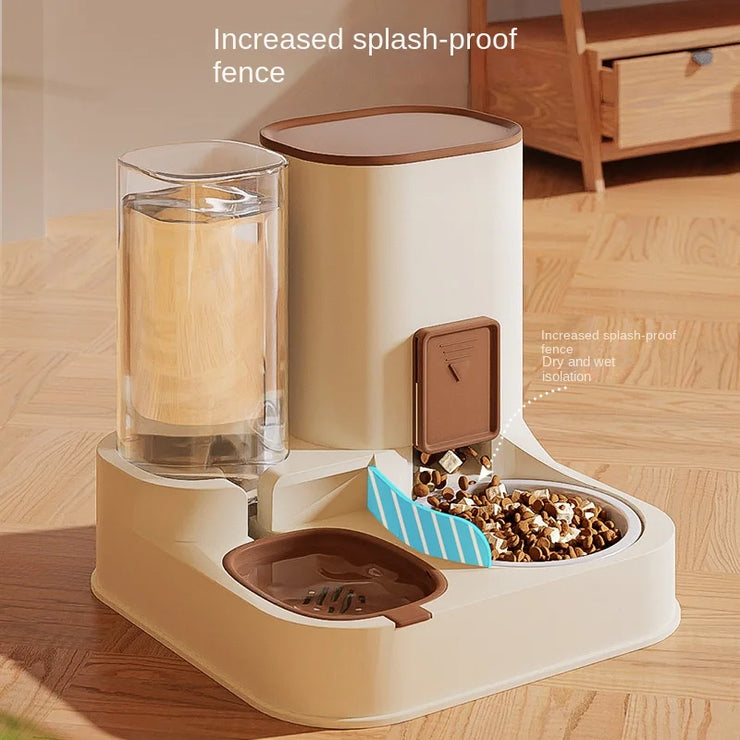 Large Capacity Pet Cat Water Dispenser with Dry-Wet Separation for Automatic Feeding and Drinking Supplies