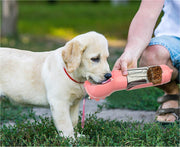 Portable Pet Water Bottle Feeder Bowl with Garbage Bag Storage