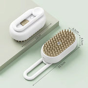 3-in-1 Electric Pet Grooming Brush with Steam Spray and Massage Features for Dog and Cat Hair Removal