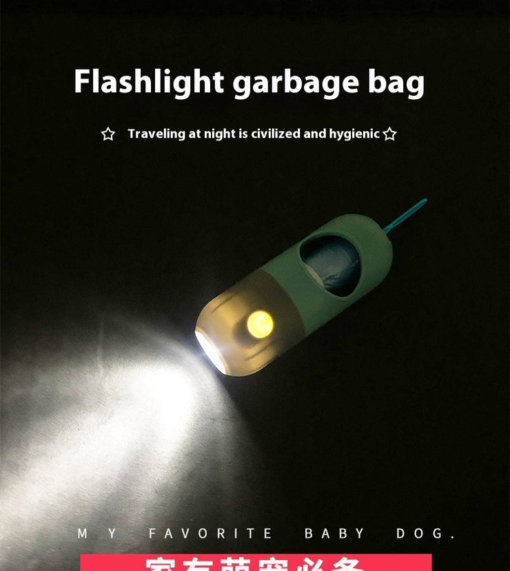 Pet Waste Bag Dispenser with LED Light