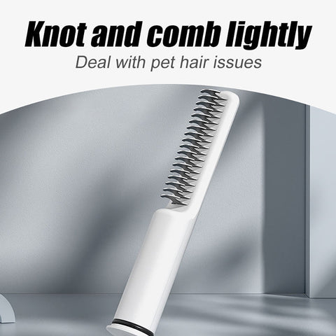 Pet Grooming Brush Self Cleaning Automatically Dog Cat Slicker Brush Remove Dog Hairs Pet Comb All-In-One Metal Undercoat Rake, Dematting Tool, Detangling Comb, Fur Shedding Blade, Pet Hair Remover