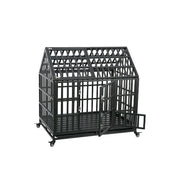 Heavy-duty Dog Kennel With Rooftop Pet Cage