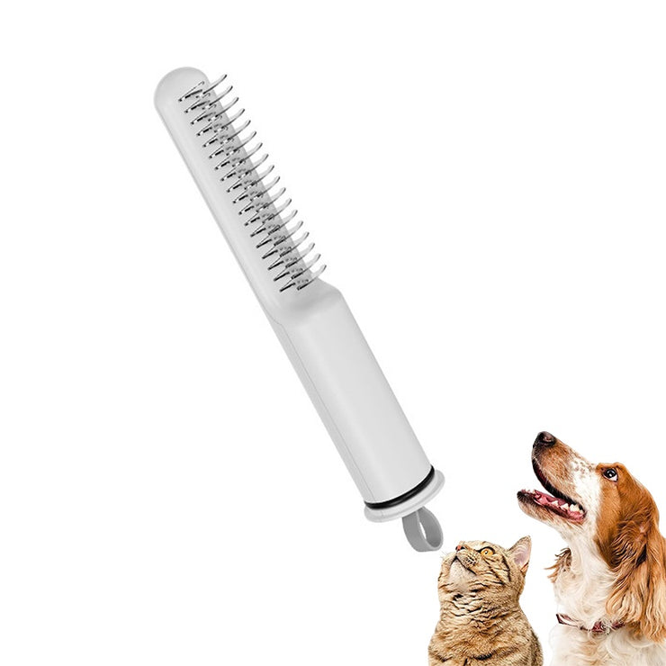 Pet Grooming Brush Self Cleaning Automatically Dog Cat Slicker Brush Remove Dog Hairs Pet Comb All-In-One Metal Undercoat Rake, Dematting Tool, Detangling Comb, Fur Shedding Blade, Pet Hair Remover