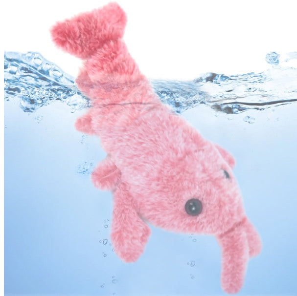 Electric Jumping Shrimp Cat Toy – Simulation Lobster Plush for Cats