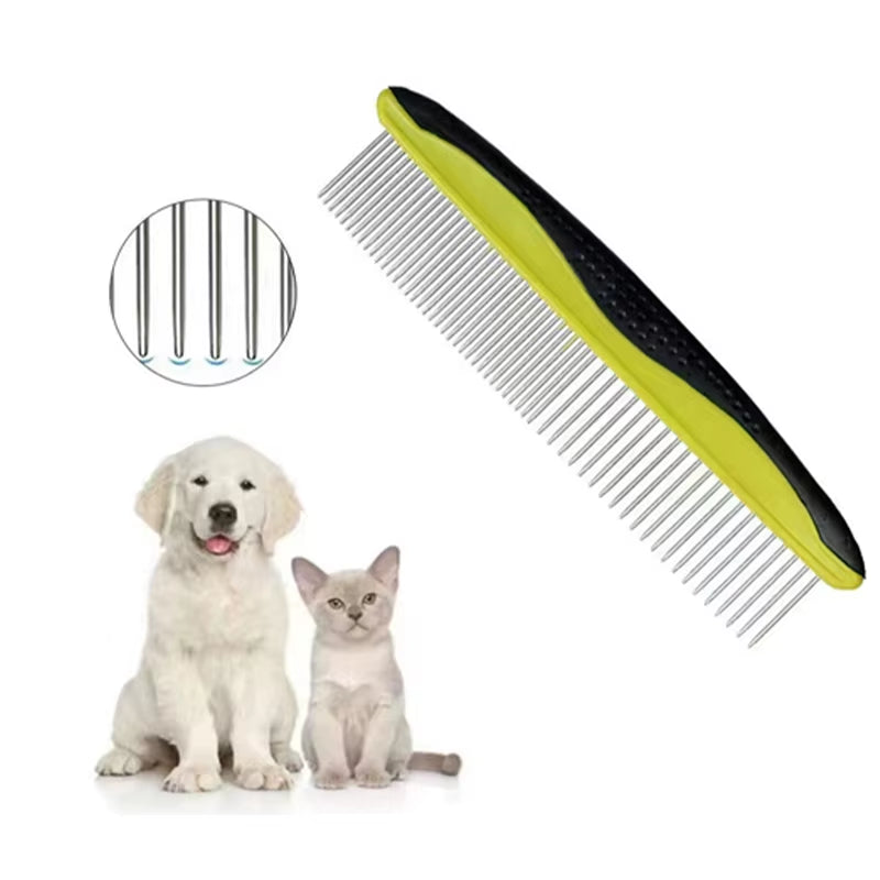 Dog Grooming Comb Puppy Cleaning Hair Trimmer Brush Dog Comb Stainless Steel Metal Puppy Grooming Tool Pet Supplies