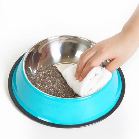 Dual Use Stainless Steel Pet Bowl - Food and Water Feeding Basin