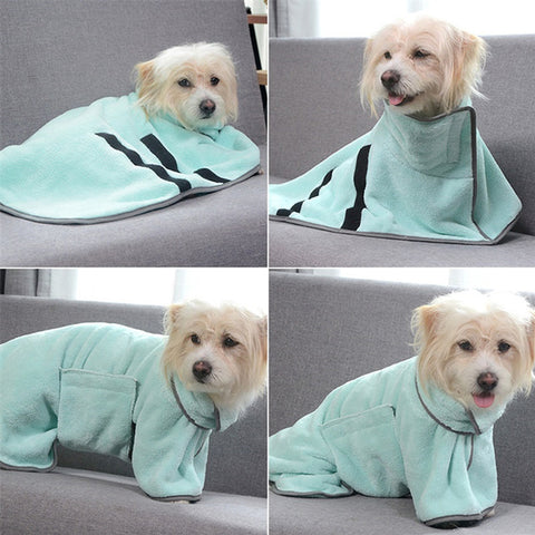 Quick-Drying Pet Absorbent Towel – Dog Bathrobe for Dogs and Cats