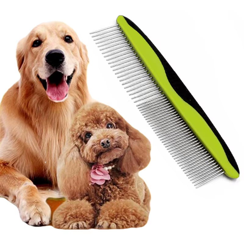 Dog Grooming Comb Puppy Cleaning Hair Trimmer Brush Dog Comb Stainless Steel Metal Puppy Grooming Tool Pet Supplies