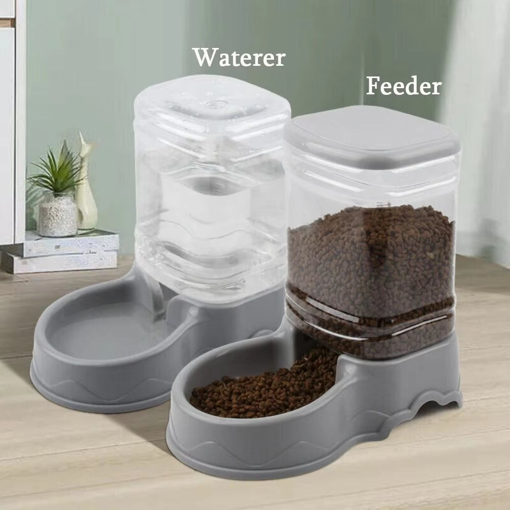 3.8L PP Material Pet Feeder Pet Water Fountain Drink Bowl Automatic Pet Feeder Large Cat Dog Food Dispenser