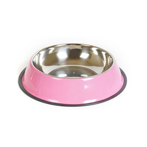 Dual Use Stainless Steel Pet Bowl - Food and Water Feeding Basin