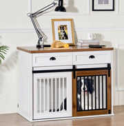 Heavy Duty Furniture Style Dog Cage Wooden Dog Cage Double Door Dog Cage Side Cabinet Dog Cage Dog Crate