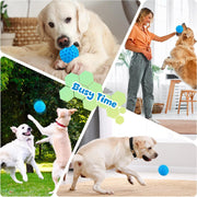 Squeaky Dog Toys For Aggressive Chewers, Indestructible Dog Balls For Aggressive Chewers, Squeaky Balls For Dogs,Interactive Dog Toys For Large Dogs,Funny Dog Squeaky Ball Heavy Duty Dog Toy