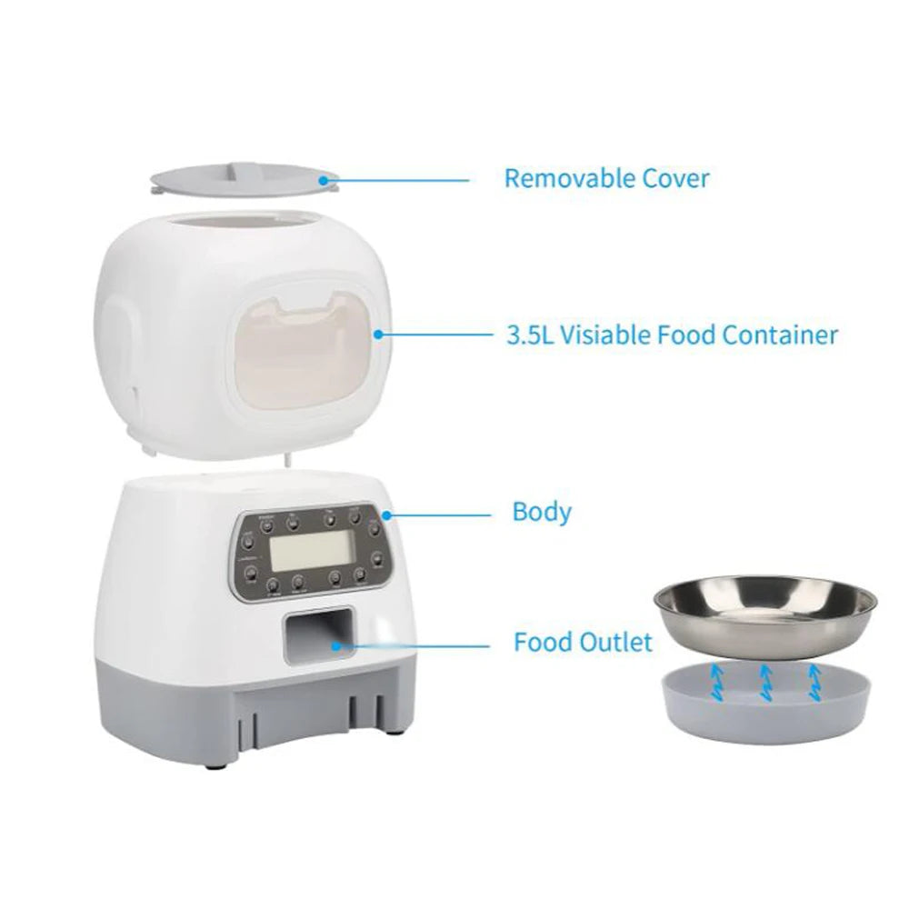 Automatic Cat Feeder 3.5L Dog Dry Food Dispenser Bowl 2L Pet Dogs Water Fountain Drinking Feeding for Pet Smart Tuya WIFI Feeder