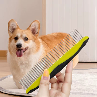 Dog Grooming Comb Puppy Cleaning Hair Trimmer Brush Dog Comb Stainless Steel Metal Puppy Grooming Tool Pet Supplies