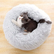 Premium Plush Cat Bed - Cozy Nest for Cats and Small Dogs, Ideal Sleeping Cushion and Mat for Pets