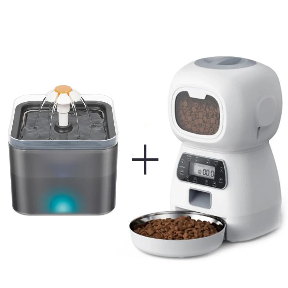 Automatic Cat Feeder 3.5L Dog Dry Food Dispenser Bowl 2L Pet Dogs Water Fountain Drinking Feeding for Pet Smart Tuya WIFI Feeder