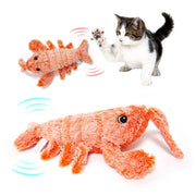 Electric Jumping Shrimp Cat Toy – Simulation Lobster Plush for Cats